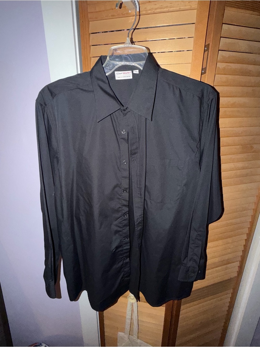 Classic Black Dress Shirt by Chef Works - Point Collar